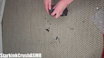 Crushing an RC car in my big cork wedges