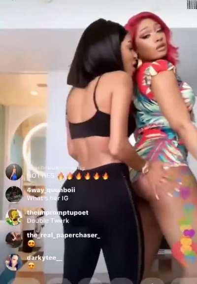Megan Thee Stallion and Jay Nice in a IG live