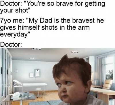 The shots make him act weird