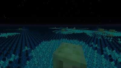 chonky slimes vibing in the sculk sensor plains