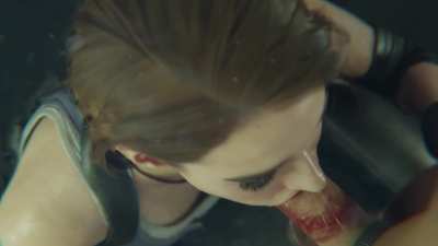 Jill Valentine sloppy blowjob (Bulging Senpai) [Resident Evil]