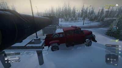 Snowrunner's physics are cracked, Part 2: You Shall (not) Pass? [more coming tomorrow]