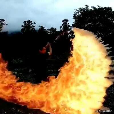 The Way of the Flaming Sword by Japanese flame artist
