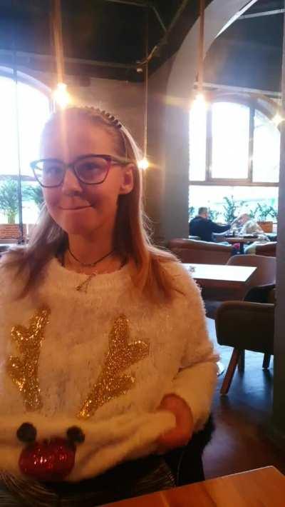 My favorite restaurant for showing boobs...heh