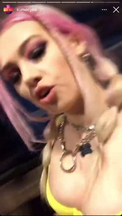 Dancing around her house 