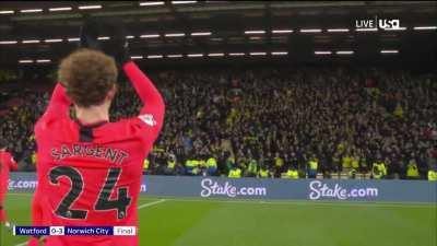 Norwich City supporters chant 