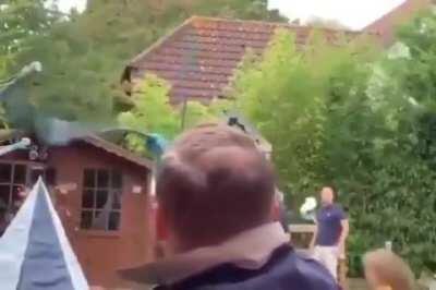 Catching an arrow with your head.