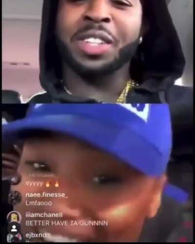 When pop smoke added a Brownsville crip to his ig live                                         lol pop a funny nigga wrd 2 😂😂😂