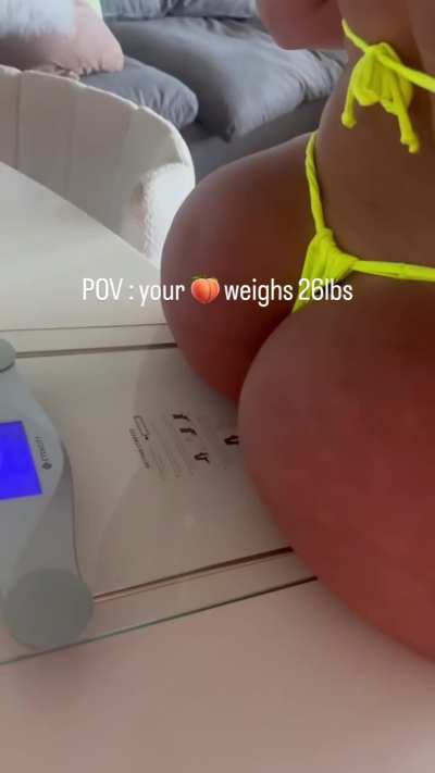 Weighing that fat ass 