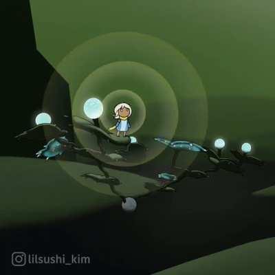 Alone with the big dark plant? Not a problem!!☝️(🔈Sound on!)