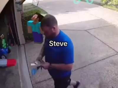 Steve thinks he’s Super Bad Mario