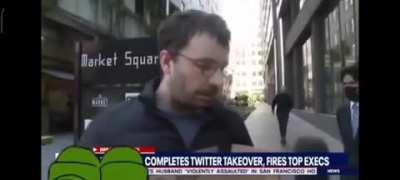 Guy trolls media gathered outside Twitter HQ pretending to be a fired data engineer