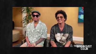 Bruno Mars is asked about potential Verzuz battle against The Weeknd on The Breakfast Club