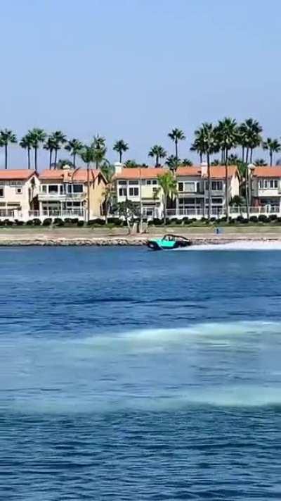 Hope he's wearing his seatbelt.