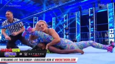 Lacey pinning Naomi