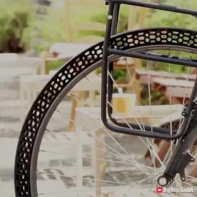 This company has 3D printed an airless bike tire