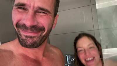 Hot couple kissing in the shower