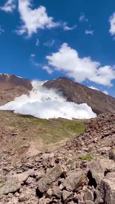 This Guy Filming An Avalanche...