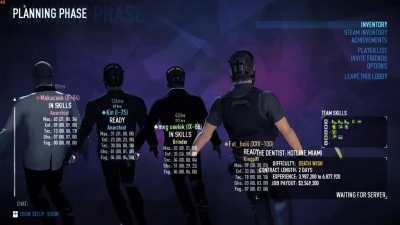 Me and the boys dancing in the lobby after a successful sperm bank robbery