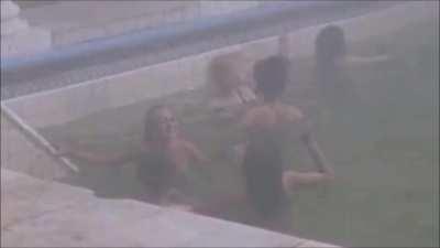 Police Academy 2, 4, and 7 (1985, 1987, and 1994), PG-13, PG, and PG, Leslie Easterbrook in Police Academy 4 (see-through wet t-shit) and some uncredited topless women in Police Academy 2 and 7