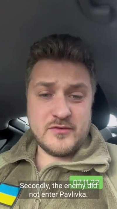 Information regarding the Pavlivka offensive and the apparent retreat of the 72nd Brigade