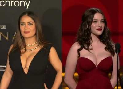 Big Tits Battle: Salma Hayek Vs Kat Dennings