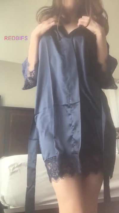 Wanna watch me slip out of my robe? 😘