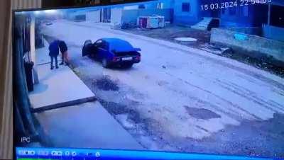 Throwing a butt into sewer