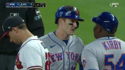 [Highlight] McCann does his best Javy Baez impression, swinging at a pitch way outside