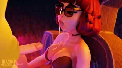 Shaggy and Velma Dinkley oral (blenderknight) [scooby doo]