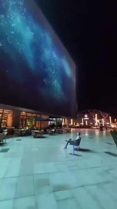 This enormous TV screen