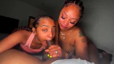 Mama Teaches Step - Daughter How To Blow