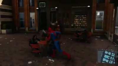 When you charge jump in the Stark Suit