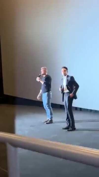 Daniel Craig and Rami Malek Shocked And Surprised Moviegoers Right Before An Early Showing Of No Time To Die At The AMC Burbank ⁦IMAX Cinema