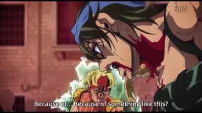 Narancia using Aerosmith’s most powerful attack *trigger warning*