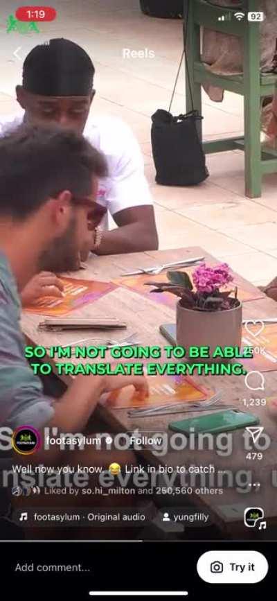 Philly speaking Spanish is toughh he coulda fooled me thinking he speak it fr😂