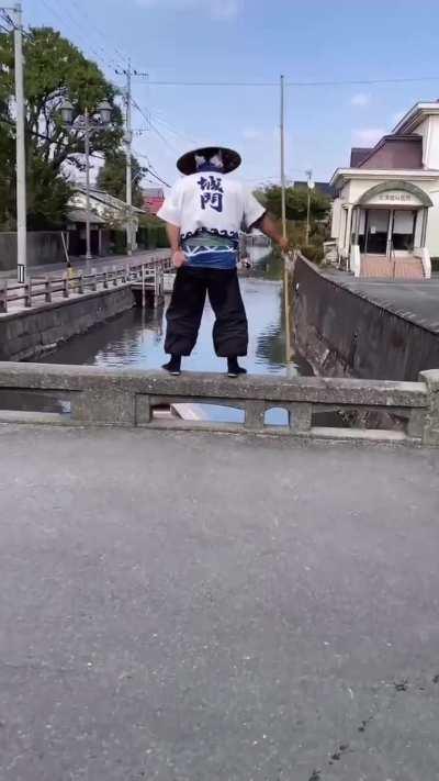 Sailing on the Yaganawa Channel, Japan