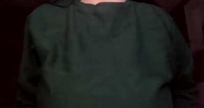 Using my exes sweater to show you my huge boobs OC