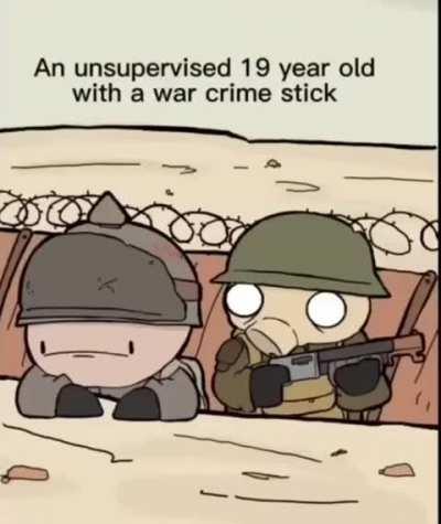 unsupervised 19 year old marine + slam fired shotgun = warcrime (some german probably)