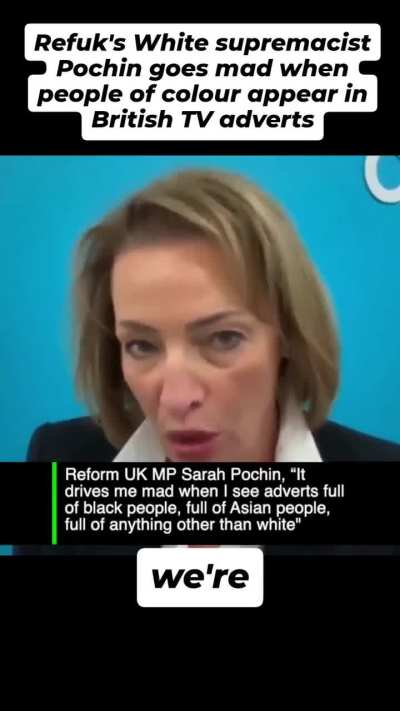 Reform racist Sarah Pochin unhappy about seeing black and brown people on adverts