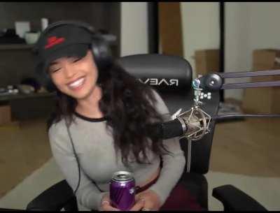 Valkyrae in a tight shirt