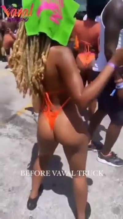 'Soca_bby' warming up for Vaval Weekend