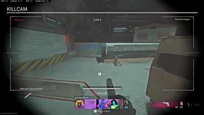 I got double-bounce throwing knife killed.