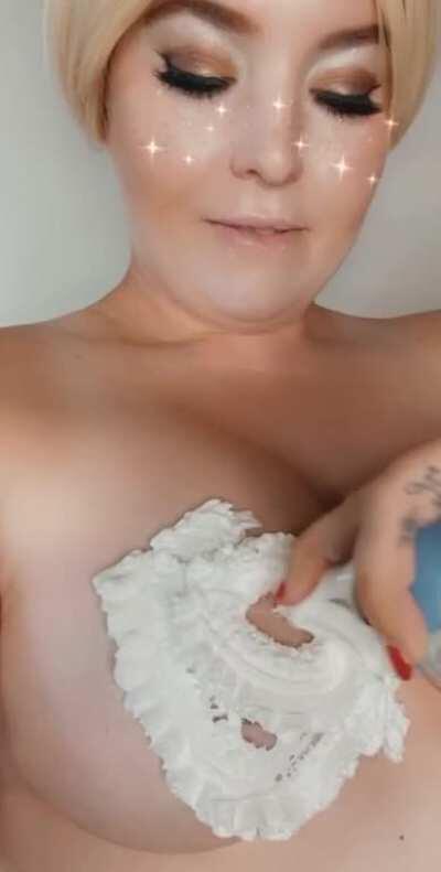 NSFW - You guys were so amazingly supportive of my Pam Poovey flag bikini post! I wanted to share my Whipped Cream bikini look!! I LOVE PAM POOVEY! ❤️❤️