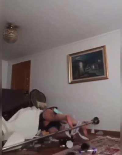 Showing mom her moves