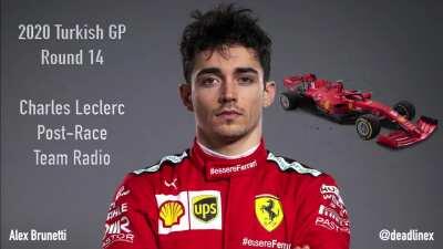Charles Leclerc post-race radio message