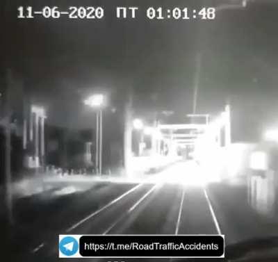 Train vs truck in Moscow region