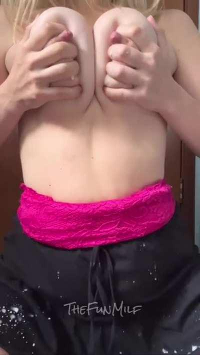 Imagine me doing this while riding you cock!