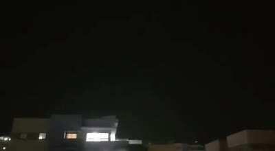 Iron Dome intercepting rockets over Ashkelon, Israel a short while ago