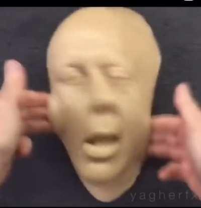 Rubber face slapped around